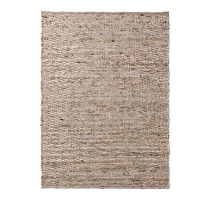 Tapeso Wollen vloerkleed handweef Oslo - beige|crème - 140x200 cm