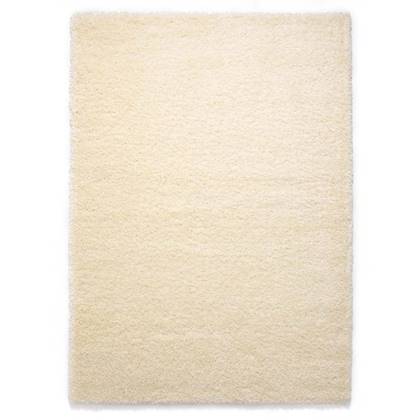 Tapeso Hoogpolig vloerkleed shaggy Grand effen - - 120x170 cm Crème