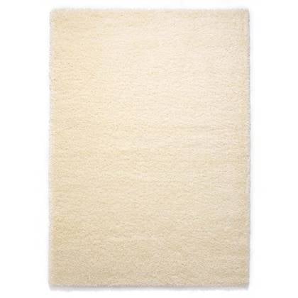 Tapeso Hoogpolig vloerkleed shaggy Grand effen - - 160x230 cm Crème