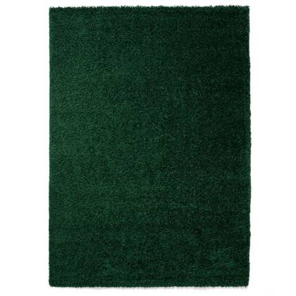 Tapeso Hoogpolig vloerkleed shaggy Trend effen - jade - 160x230 cm Groen