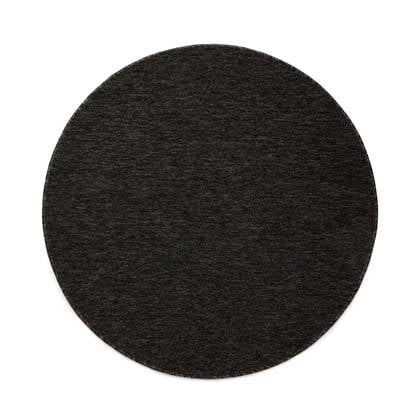 Tapeso Rond vloerkleed Lush - - 120 cm rond Antraciet