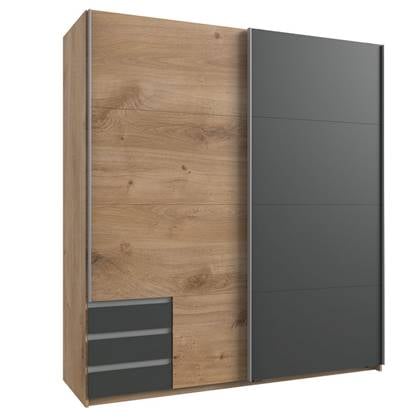 Woonexpress Kledingkast Elsen - MDF - Grijs - 179 x 198 x 64 cm (BxHxD)