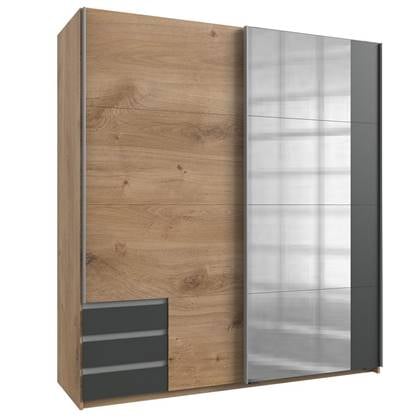 Woonexpress Kledingkast Elsen - MDF - Grijs - 179 x 198 x 64 cm (BxHxD)