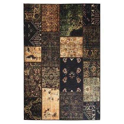 Heritaged Patchwork vloerkleed - Fade No.1 olijfgroen - 76x150 cm