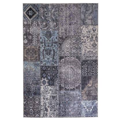 Heritaged Patchwork vloerkleed - Fade Dreamer zwart|multi - 190x290 cm