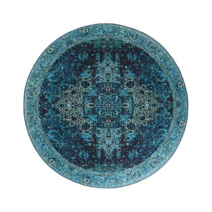 Heritaged Rond vintage vloerkleed - Fade No.2 blauw - 152 cm rond