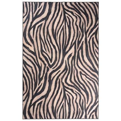 Zebra vloerkleed wasbaar - Moderna zwart/bruin 80x150 cm