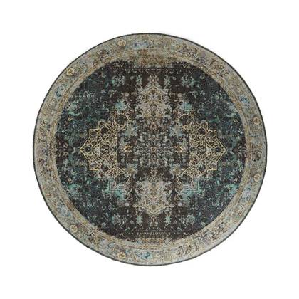 Heritaged Rond vintage vloerkleed - Fade No.2 groen - 250 cm rond