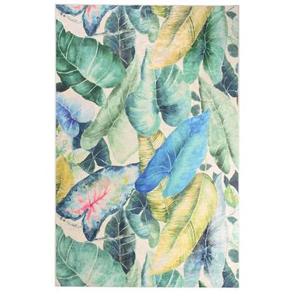 Tapeso Vloerkleed jungle wasbaar - Moderna groen|blauw - 200x300 cm