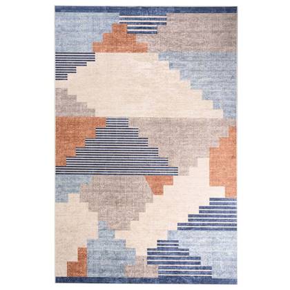 Tapeso Retro vloerkleed wasbaar - Moderna blauw - 200x300 cm