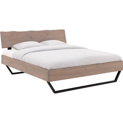 Goossens Bedframe Slade, Bedframe 140 x 210 cm hoofdbord organisch