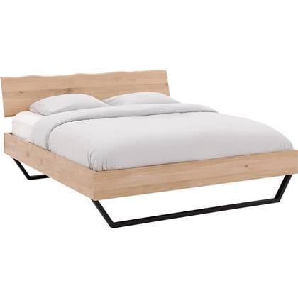 Goossens Bedframe Slade, Bedframe 140 x 220 cm hoofdbord organisch