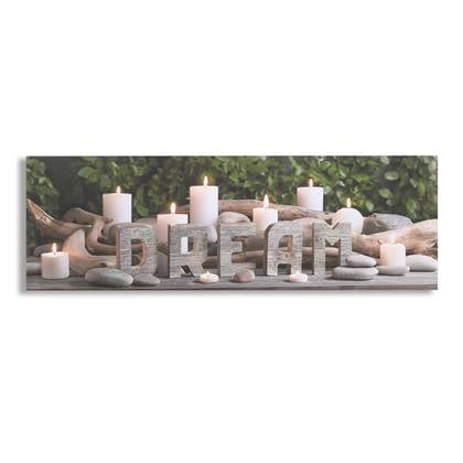Art for the Home Dream LED Canvas 30x90 cm Bruin, Groen