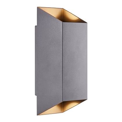 Nordlux Nico Wandlamp - Square H 23,5 cm - Antraciet