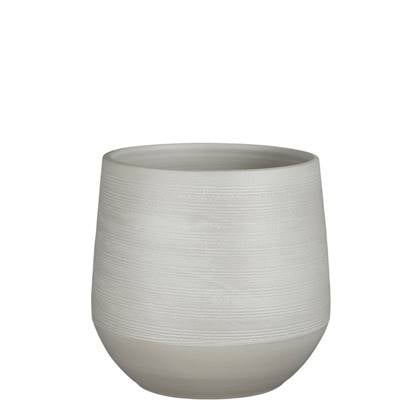 Mica Decorations Evora Bloempot - 30x30x28 cm - Licht Grijs