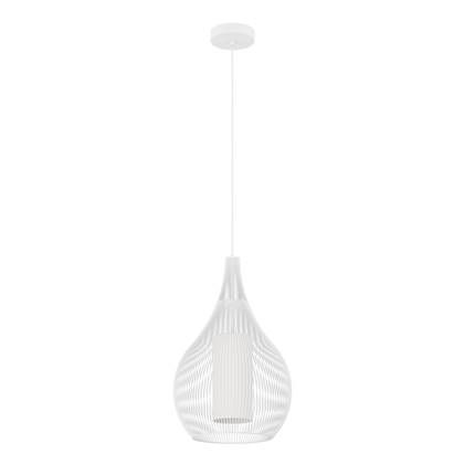 EGLO Razoni 1 Hanglamp - E27 - Ø 42,5 cm - Wit - Staal|Glas