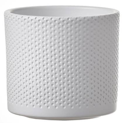 Mica Decorations Bloempot - - keramiek - D15 x H13 cm Wit