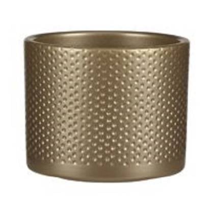 Mica Decorations Plantenpot - - keramiek - 12 x 10 cm Goud