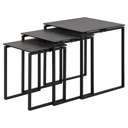 Rebellenclub Muker Salontafel Set - 50 x 50 cm - Zwart