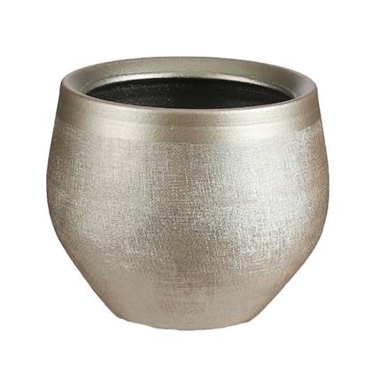 Mica Decorations Bloempot - kleurig - keramiek - 16 x 13 cm Goud