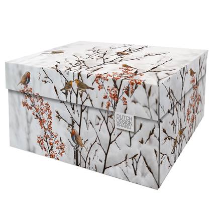 Dutch Design Brand - Dutch Design Storage Box - Opbergdoos - Winter Robins