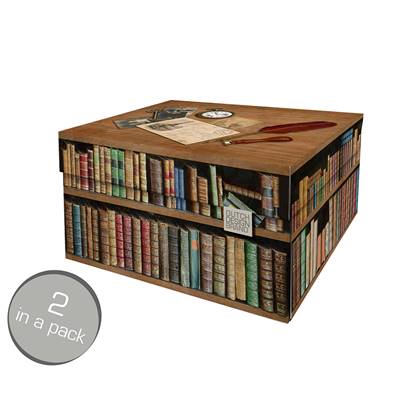 Dutch Design Brand - Dutch Design Storage Box Medium - Opbergdoos - Boeken - Literatuur - Vintage - Bibliotheek - Library - Books