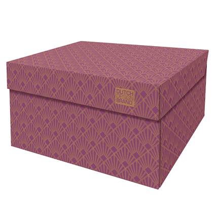 Dutch Design Brand - Dutch Design Storage Box - Opbergdoos - Opbergbox - Bewaardoos - Roaring 20's - Paars - Art Deco Velvet Violet