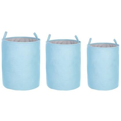 Beliani - ARCHA - Manden set van 3 - Lichtblauw - Polyester