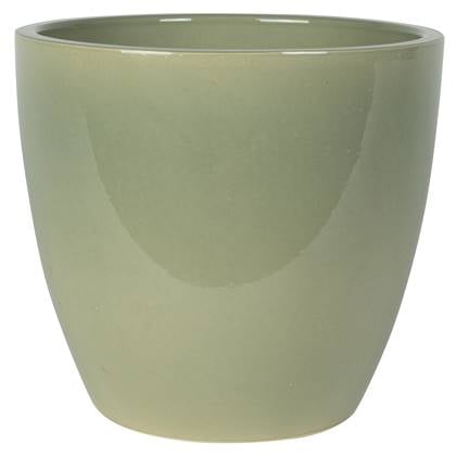 Ter Steege Bloempot - - keramiek - glans - 24 x 22 cm Groen