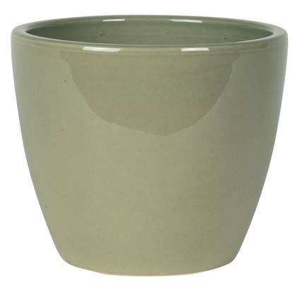Ter Steege Bloempot - - keramiek - glans - 18 x 16 cm Groen