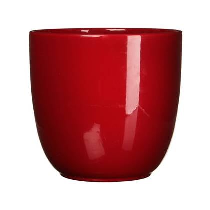 Mica Decorations Plantenpot - - keramiek - 12 x 11 cm Rood