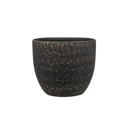 Ter Steege Plantenpot|Bloempot Lava Stone - - D36 x H32 cm Zwart