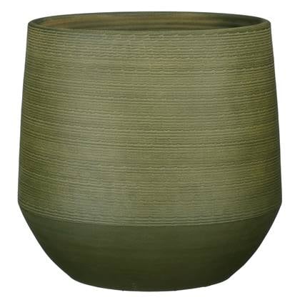 Mica Decorations Plantenpot - keramiek -terracotta -37x34cm Groen