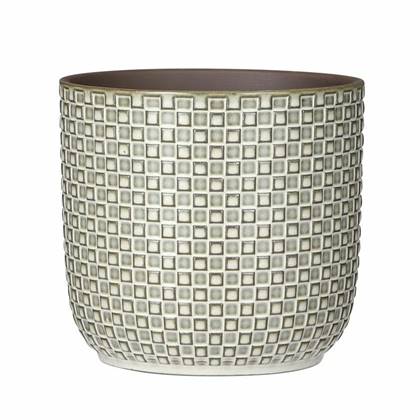 Mica Decorations Plantenpot - keramiek - - D17 x H16 cm Wit