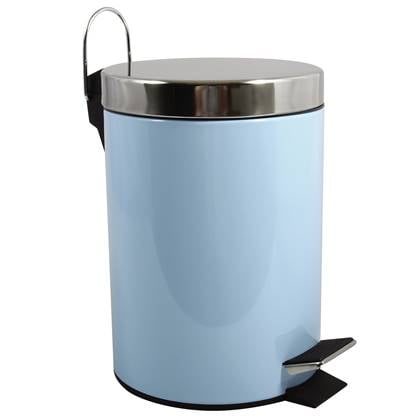 MSV badkamer|toilet pedaalemmer - pastel - 3 liter - 17 x 25 cm Blauw