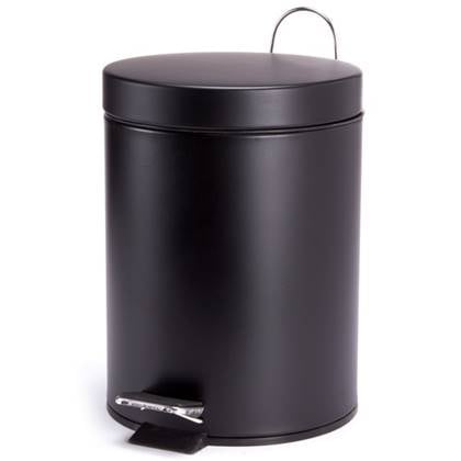 MSV Pedaalemmer - - 3 liter - 17 x 25 cm Zwart