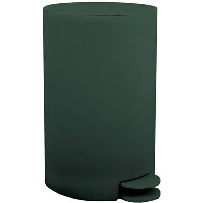 MSV Prullenbak/pedaalemmer - kunststof - donkergroen - 3L - klein model - 15 x 27 cm - Badkamer/toilet