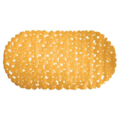 MSV Douche|bad anti-slip mat badkamer - pvc - saffraan geel - 35 x 68 Oranje