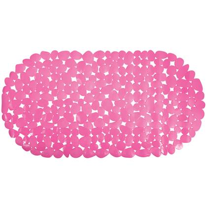 MSV Douche|bad anti-slip mat badkamer - pvc - fuchsia - 35 x 68cm Roze