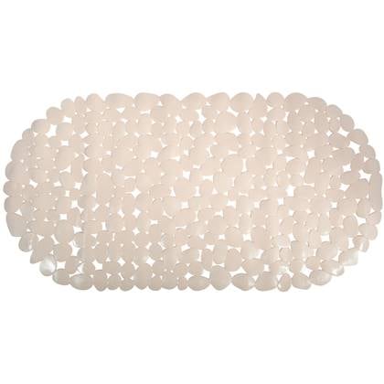 MSV Douche|bad anti-slip mat badkamer - pvc - beige - 35 x 68 cm Taupe