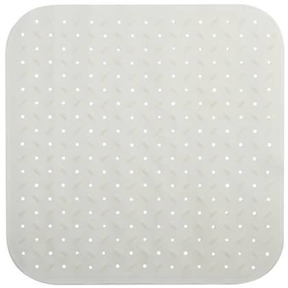 MSV Douche|bad anti-slip mat badkamer - rubber - - 54 x 54 cm Wit