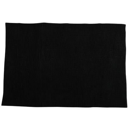 MSV Badkamerkleed|badmat voor op de vloer - - 60 x 90 cm Zwart