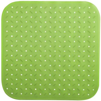MSV Douche|bad anti-slip mat badkamer - rubber - lime - 54 x 54 c Groen