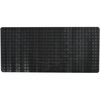 MSV Douche|bad anti-slip mat badkamer - rubber - zwart - 76 x 36cm