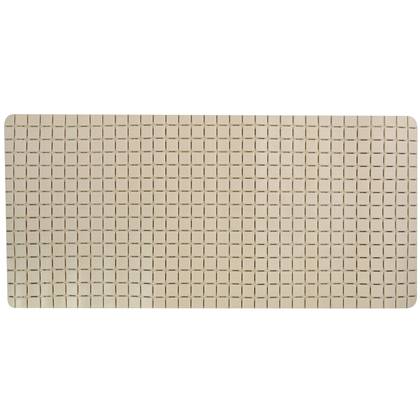 MSV Douche|bad anti-slip mat badkamer - rubber - - 76 x 36 cm Beige