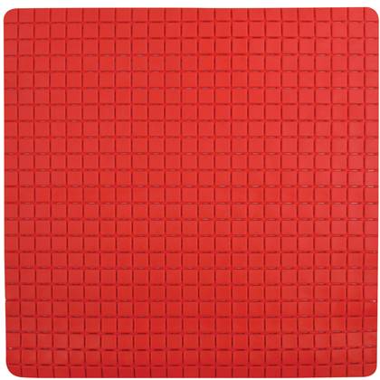 MSV Douche|bad anti-slip mat badkamer - rubber - - 54 x 54 cm Rood