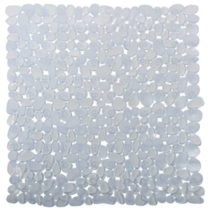 MSV Douche|bad anti-slip mat badkamer - pvc - - 53 x 53 cm Transparant
