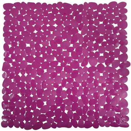 MSV Douche|bad anti-slip mat badkamer - pvc - - 54 x 54 cm Paars