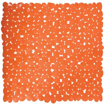 MSV Douche|bad anti-slip mat badkamer - pvc - - 54 x 54 cm Oranje