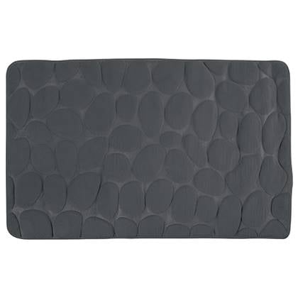 MSV Badkamerkleedje|badmat - kiezel - vloer - donker - 50x80 cm Grijs